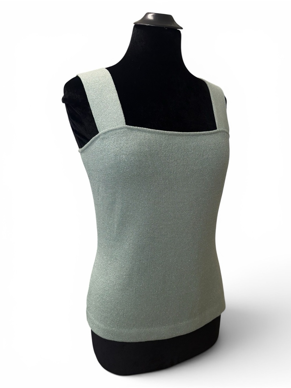 Y2K '07 St. John Metallic Knit Sleeveless Top